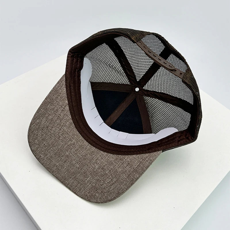 New Men Women High-quality Color Block Baseball Hats Sunshade Outdoor Breathable Casual Truck Caps Mesh Fashion Simple Versatile