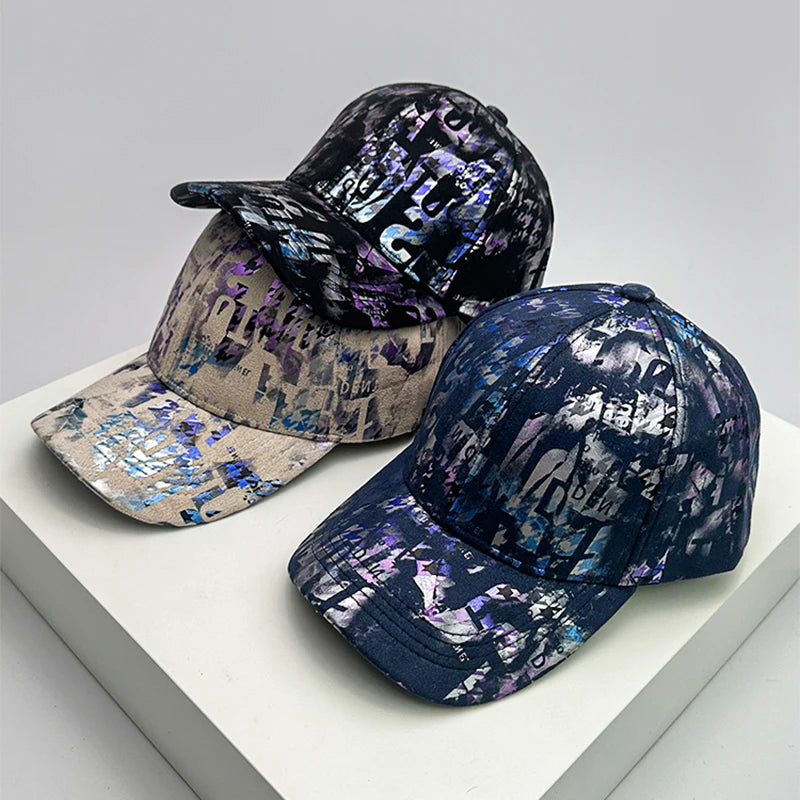 New Street Gradient Printing Graffiti Bandhnu Men Women Baseball Hats Cotton Comfortable Versatile Fashion Sport Hip Hop Caps