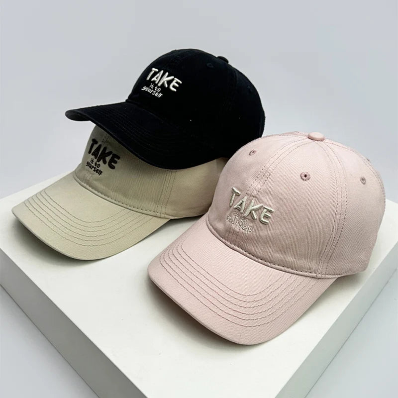 New Men Women Temperamental Embroidered Letters Baseball Hats Versatile Breathable Sunshade Korean Snapback Caps Fashion Simple