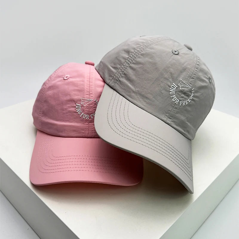 New Men Woman Embroidered Airplane Letters Quick Drying Baseball Hats Breathable Sunshade Sport Snapback Caps Versatile Fashion