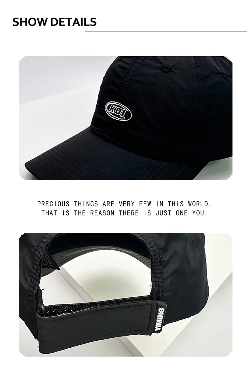 New Men Woman Quick Drying Simple Letter Embroidery Baseball Hats Breathable Outdoor Sunshade Snapback Caps Versatile Fashion