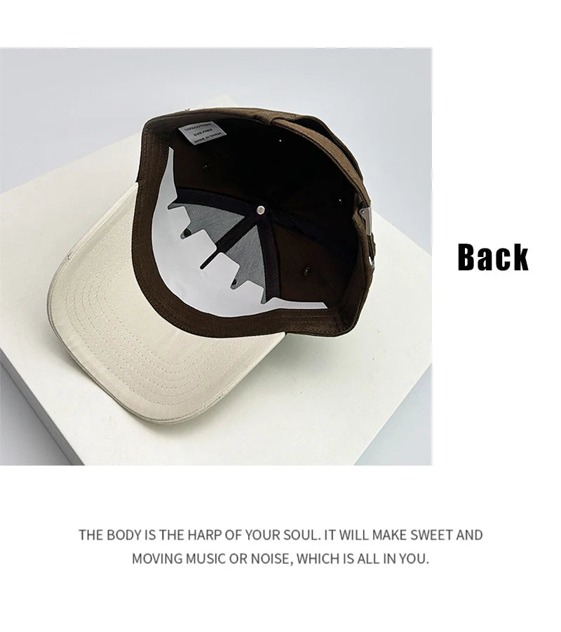 New Unisex Simple Color Block Casual Baseball Hats Breathable Outdoor ins Sunshade Peaked Caps Versatile Fashion Personal Retro