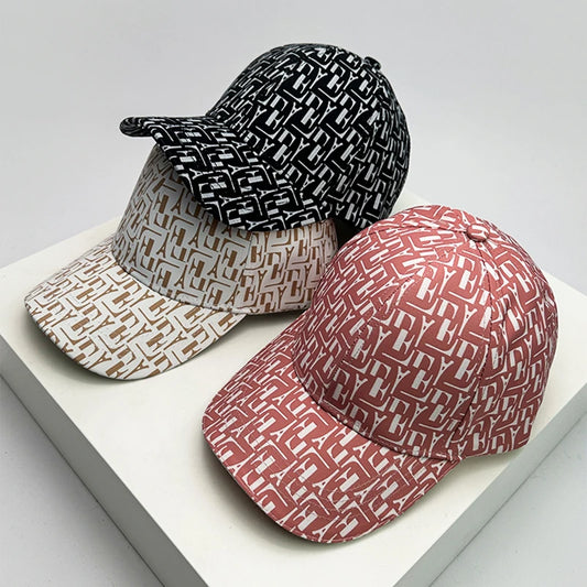 New Houndstooth Letter Baseball Hats Men Women Versatile Sunscreen Casual Breathable Fashion Outdoor Sport Korean Snapback Caps