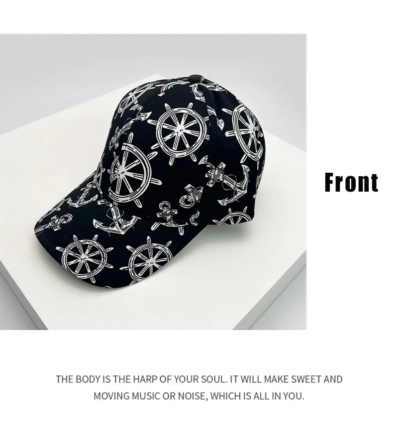 New Men Women Printed Hip Hop Graffiti Snapback Caps Distress Sunshade Versatile Fashion Baseball Hats Korean Street Breathable