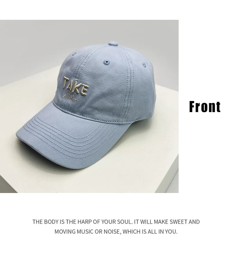 New Men Women Temperamental Embroidered Letters Baseball Hats Versatile Breathable Sunshade Korean Snapback Caps Fashion Simple