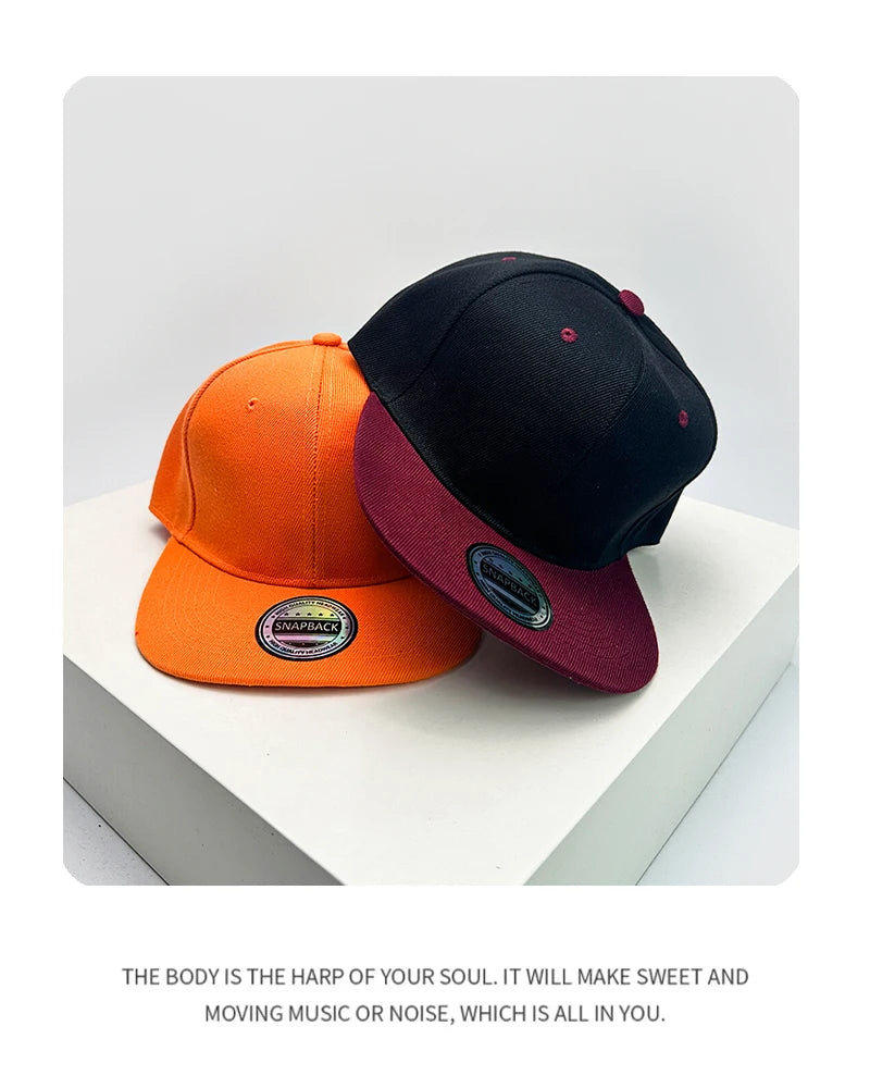 New Unisex Color Block Solid Baseball Hats Breathable Simple Sunshade Hip Hop Peaked Caps Versatile Flat Eave Fashion ins Street