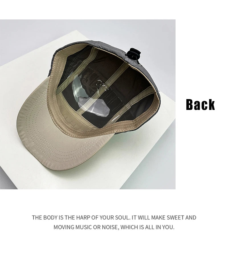 New Unisex Color Block Quick Drying Letter Baseball Hats Breathable Outdoor Sunshade Peaked Caps Versatile Travel Fashion Retro