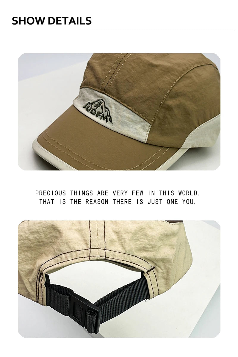 New Unisex Quick Drying Peak Baseball Hats Breathable Short Eaves Sunshade Outdoor Peaked Caps Versatile Fashion Sports Simple