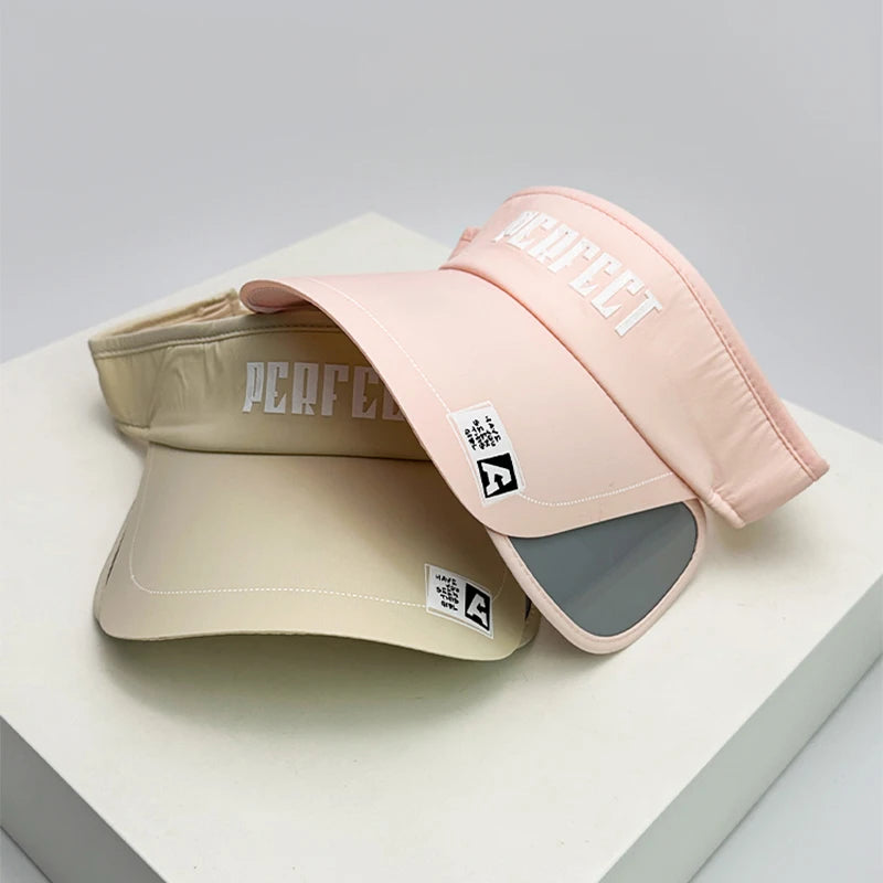 New Unisex Personal Print Letter Sun Hats Quick Drying Sunshade Outdoor Breathable Scalable Top Air Caps Versatile Fashion Sport