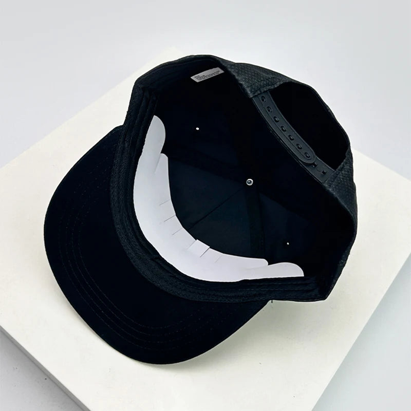 New Unisex Personal Pattern Embroidery Baseball Hats Breathable Flat Eave Sunshade Hip Hop Peaked Caps Versatile Fashion Street