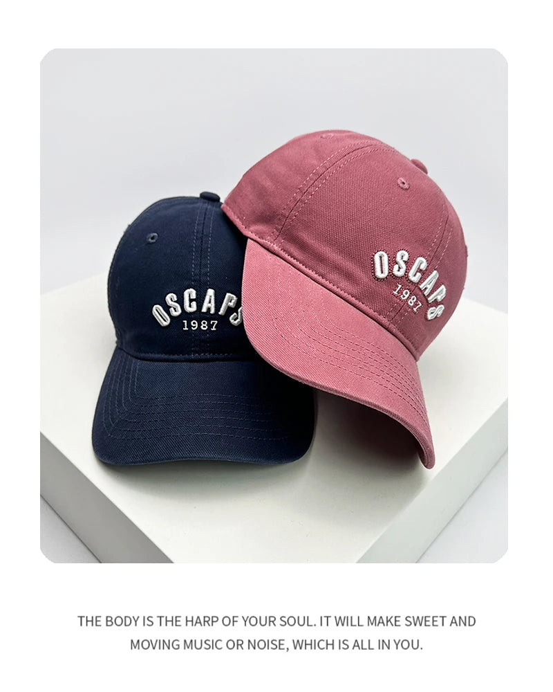 New Men Women Letter embroidery Korean Baseball Hats Sunshade Versatile Breathable Snapback Caps Fashion Recreational Retro ins