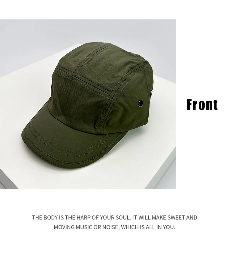 New Men Women Quick Drying Retro Snapback Caps Outdoor Camping Sunshade Breathable Baseball Hats Versatile Fashion Simple Light