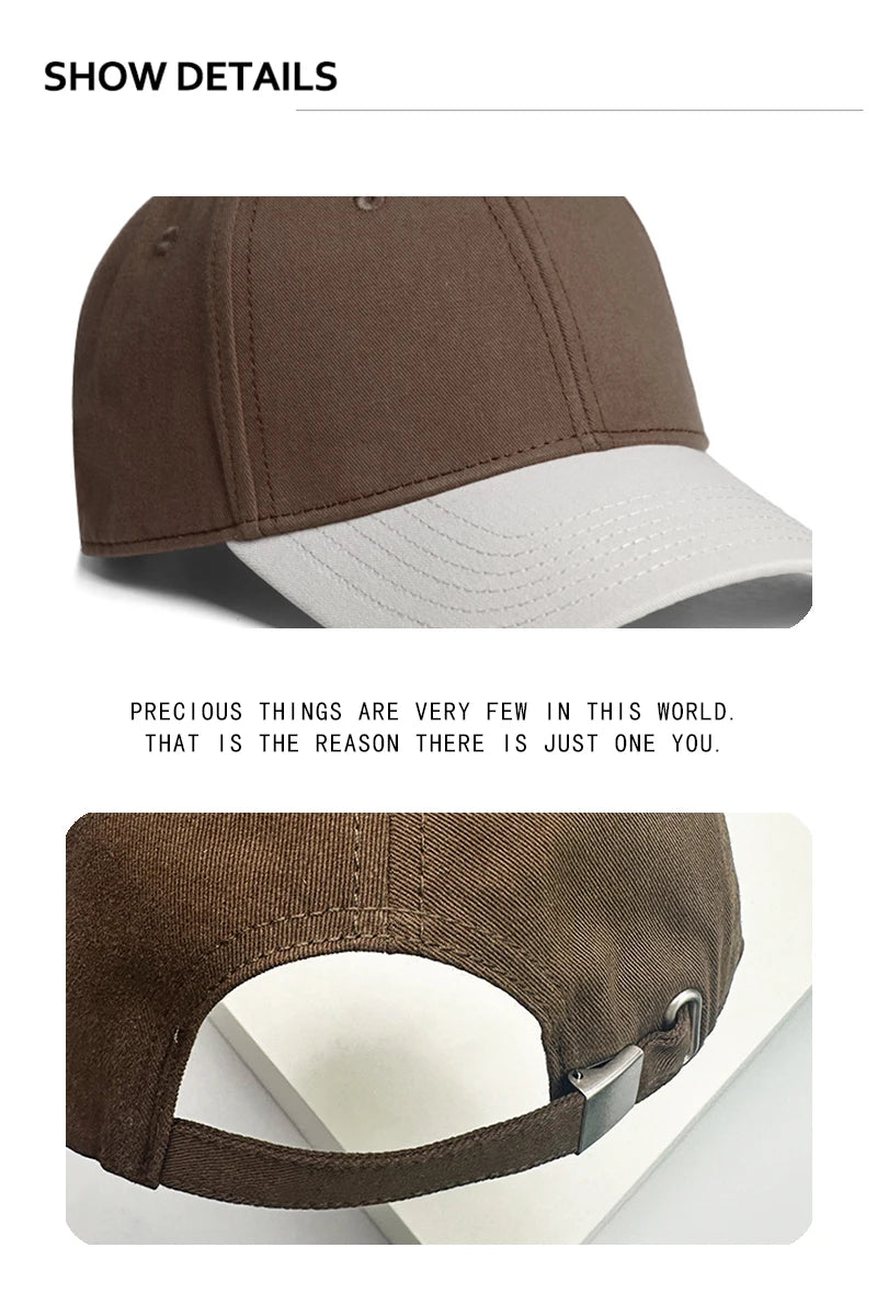 New Unisex Simple Color Block Casual Baseball Hats Breathable Outdoor ins Sunshade Peaked Caps Versatile Fashion Personal Retro