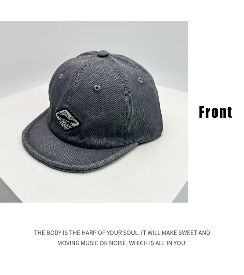 New Unisex Hip Hop Letter Embroidery Baseball Hats Street Breathable Personal Sunshade Peaked Caps Versatile Fashion Short Eaves