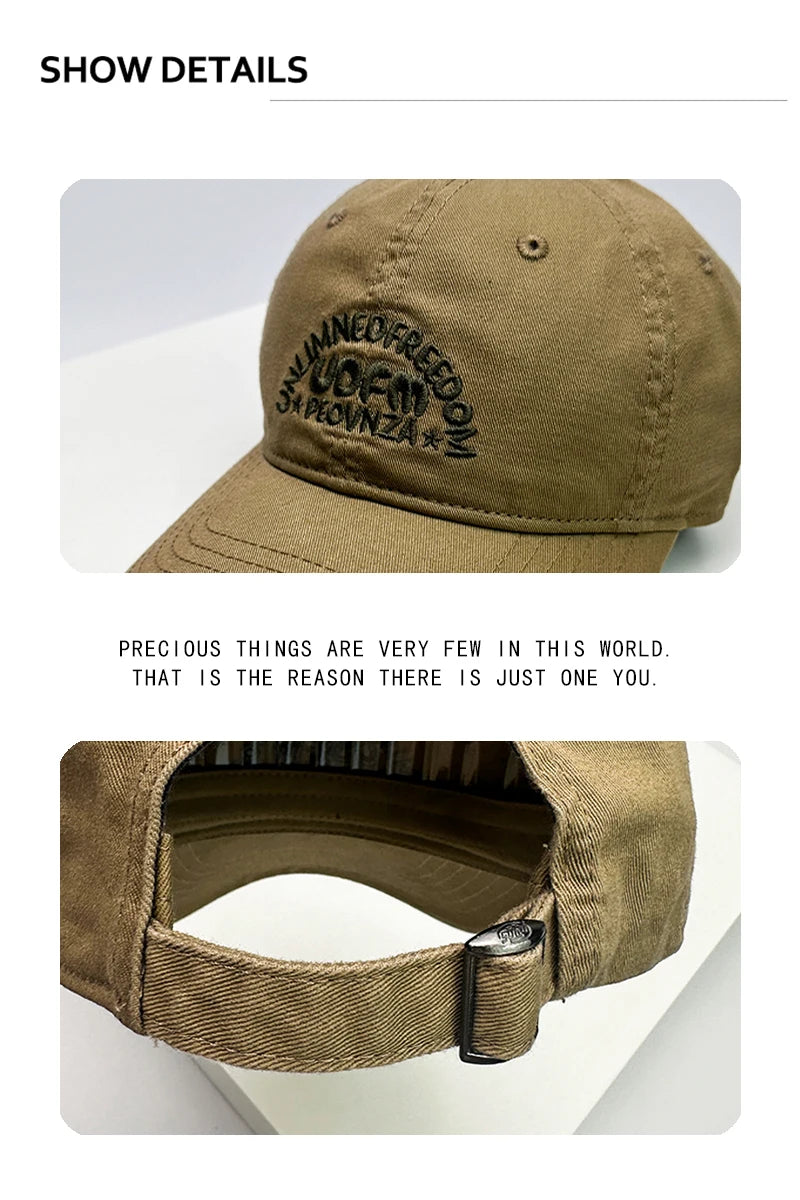 New Men Women Japanese Embroidered Letters Couple Baseball Hats Breathable Sunshade ins Versatile Snapback Caps Fashion Casual