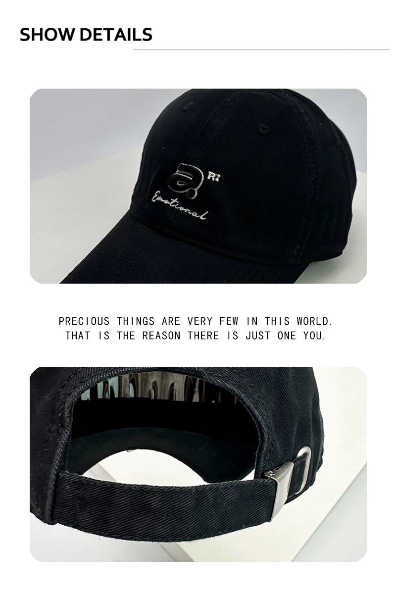 New Unisex Broken Style Street Embroidered a Letters Baseball Hats Breathable Casual Sunshade Peaked Caps Versatile Fashion ins