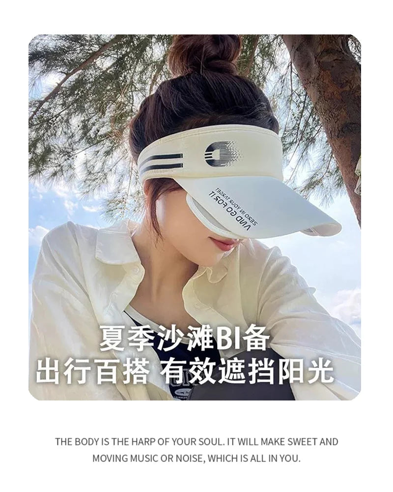 New Unisex Print D Letter Sun Hats Outdoor Sunshade Scalable Breathable Quick Drying Top Air Caps Versatile Fashion Casual ins