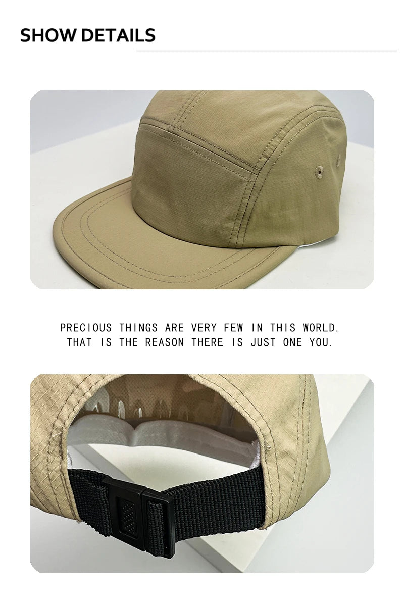 New Unisex Flat Eaves Quick Drying Solid Baseball Hats Breathable Simple Sunshade Outdoor Peaked Caps Versatile Fashion Retro