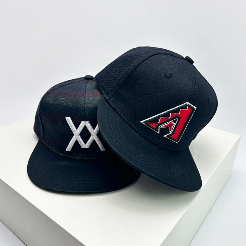 New Unisex Personal Pattern Embroidery Baseball Hats Breathable Flat Eave Sunshade Hip Hop Peaked Caps Versatile Fashion Street