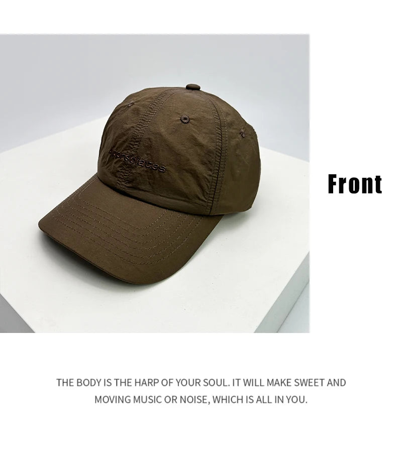 New Men Woman Quick Drying Climb Letter Embroidery Baseball Hats Simple Sunshade Breathable Outdoor Snapback Caps Versatile ins