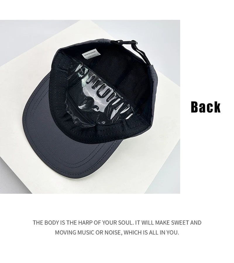 New Unisex Letter Flat Eaves Quick Drying Baseball Hats Outdoor Breathable Street Sunshade Peaked Caps Versatile Fashion Hip Hop