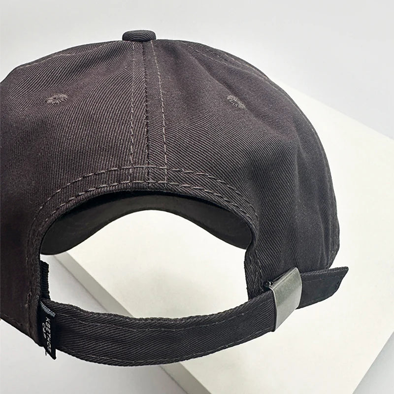 New Unisex Hardtop Embroidered Letters Baseball Hats Breathable Korean Sunshade Casual Peaked Caps Versatile Fashion Simple ins