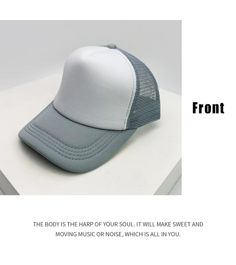 New Men Women Mesh Color Block Baseball Hats Sunshade Breathable Casual Truck Cap Versatile Fashion Simple Outdoor Solid Classic