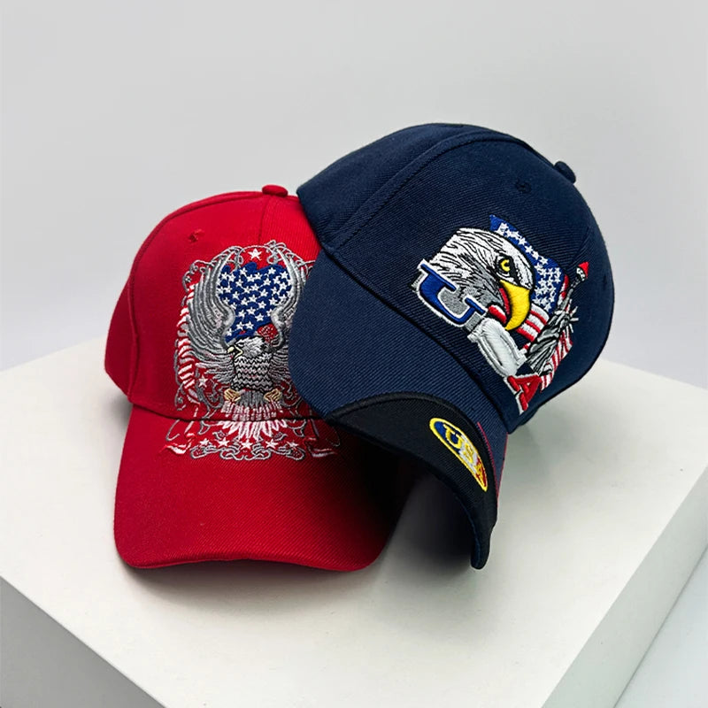 New Unisex America Eagle Letter Embroidery Baseball Hats Hardtop Breathable Personal Sunshade Peaked Caps Versatile Fashion ins