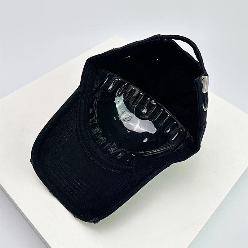 New Unisex Broken Style Street Embroidered a Letters Baseball Hats Breathable Casual Sunshade Peaked Caps Versatile Fashion ins