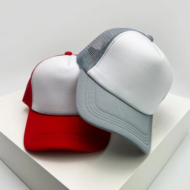 New Men Women Mesh Color Block Baseball Hats Sunshade Breathable Casual Truck Cap Versatile Fashion Simple Outdoor Solid Classic