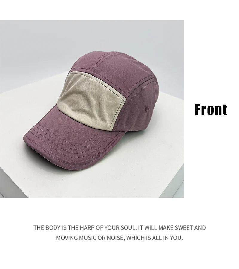 New Men Woman Street Color Block Letter Embroidery Solid Baseball Hats Breathable Sunshade Retro Snapback Caps Versatile Fashion