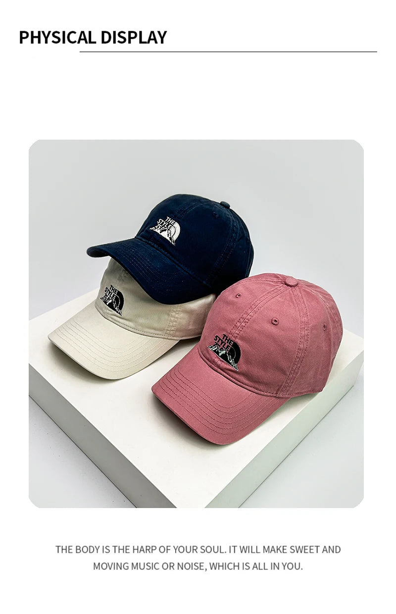 New Unisex Classical Embroidered Letters Baseball Hats Outdoor Breathable Casual Sunshade Peaked Caps Versatile Fashion Travel