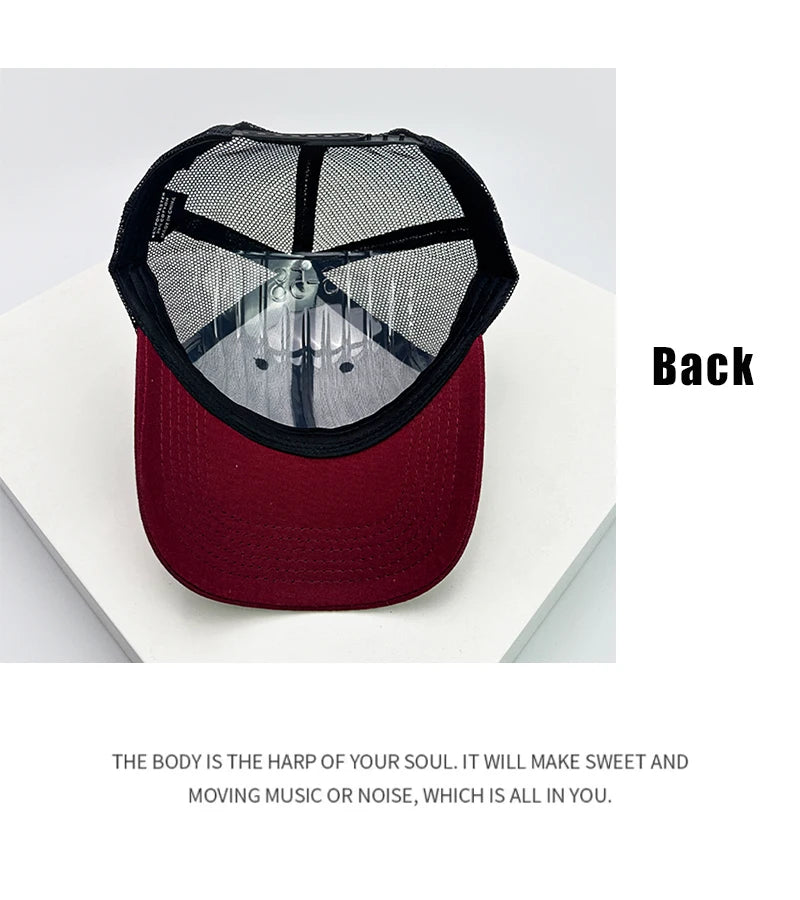 New Men Women Color Block American Style Baseball Hats Sunshade Personal Breathable Street Truck Caps Versatile Fashion Simple