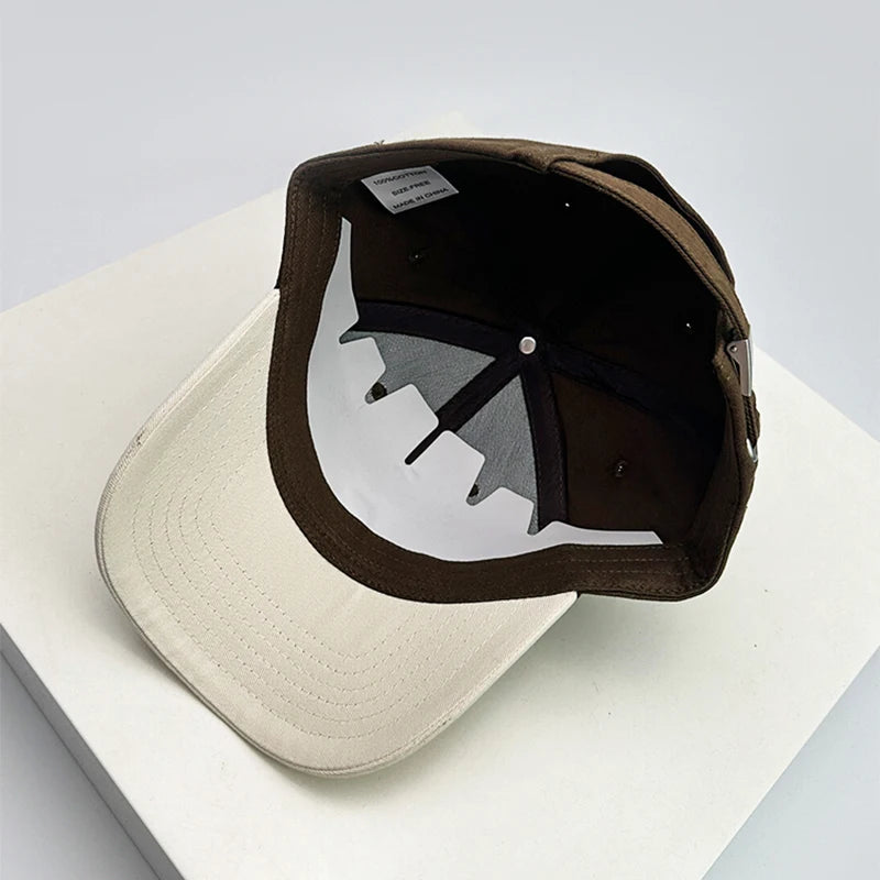 New Unisex Simple Color Block Casual Baseball Hats Breathable Outdoor ins Sunshade Peaked Caps Versatile Fashion Personal Retro