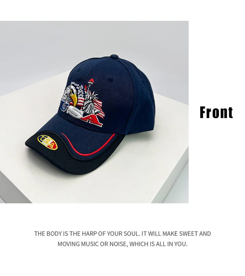 New Unisex America Eagle Letter Embroidery Baseball Hats Hardtop Breathable Personal Sunshade Peaked Caps Versatile Fashion ins