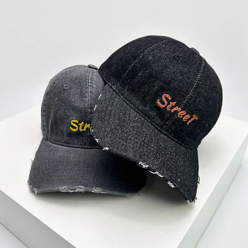 New Men Woman Broken Style Letter Embroidery Baseball Hats Retro Sunshade Breathable Casual Snapback Caps Versatile Fashion ins