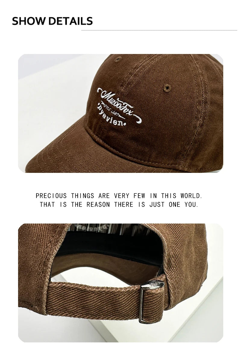 New Men Women Sanding American Vintage Embroidered Letters Snapback Caps Sunshade Breathable Baseball Hats Versatile ins Fashion