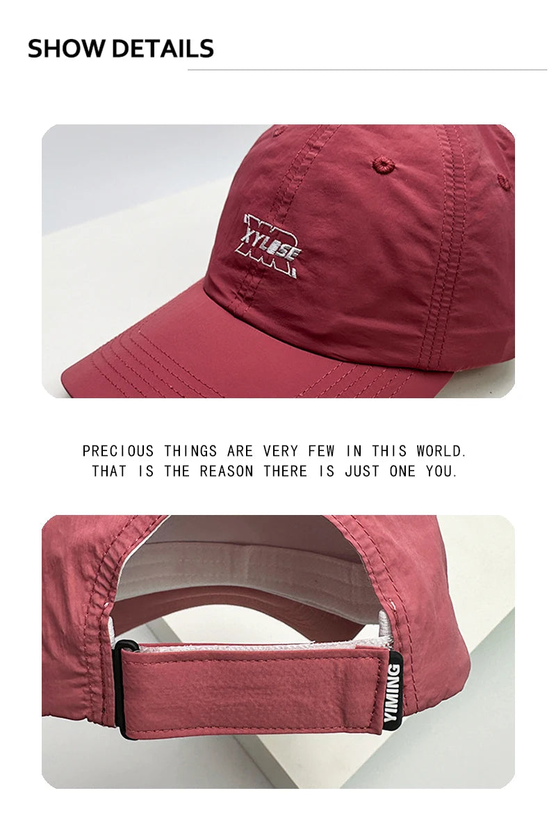 New Men Woman Casual Embroidered Letters Quick Drying Baseball Hats Breathable Sunshade Outdoor Snapback Caps Versatile Fashion