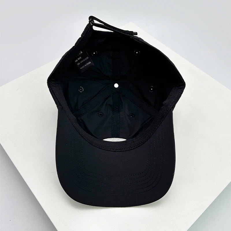 New Men Woman Korean Quick Drying Letter Embroidery Baseball Hat Breathable Sport Sunshade Simple Snapback Cap Versatile Fashion