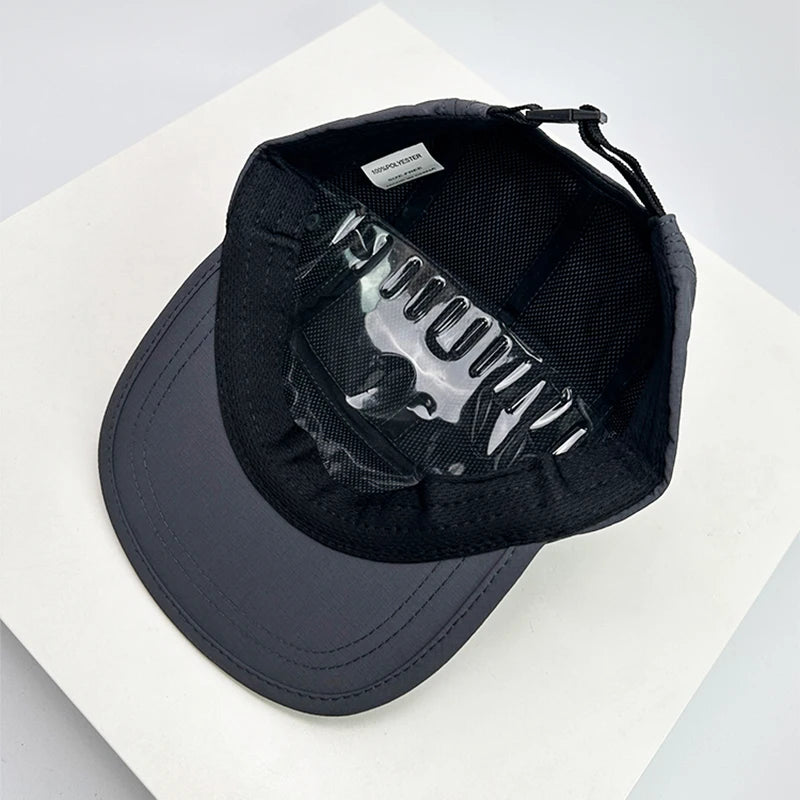 New Unisex Letter Flat Eaves Quick Drying Baseball Hats Outdoor Breathable Street Sunshade Peaked Caps Versatile Fashion Hip Hop