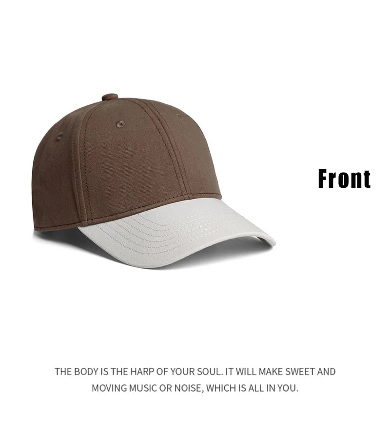 New Unisex Simple Color Block Casual Baseball Hats Breathable Outdoor ins Sunshade Peaked Caps Versatile Fashion Personal Retro