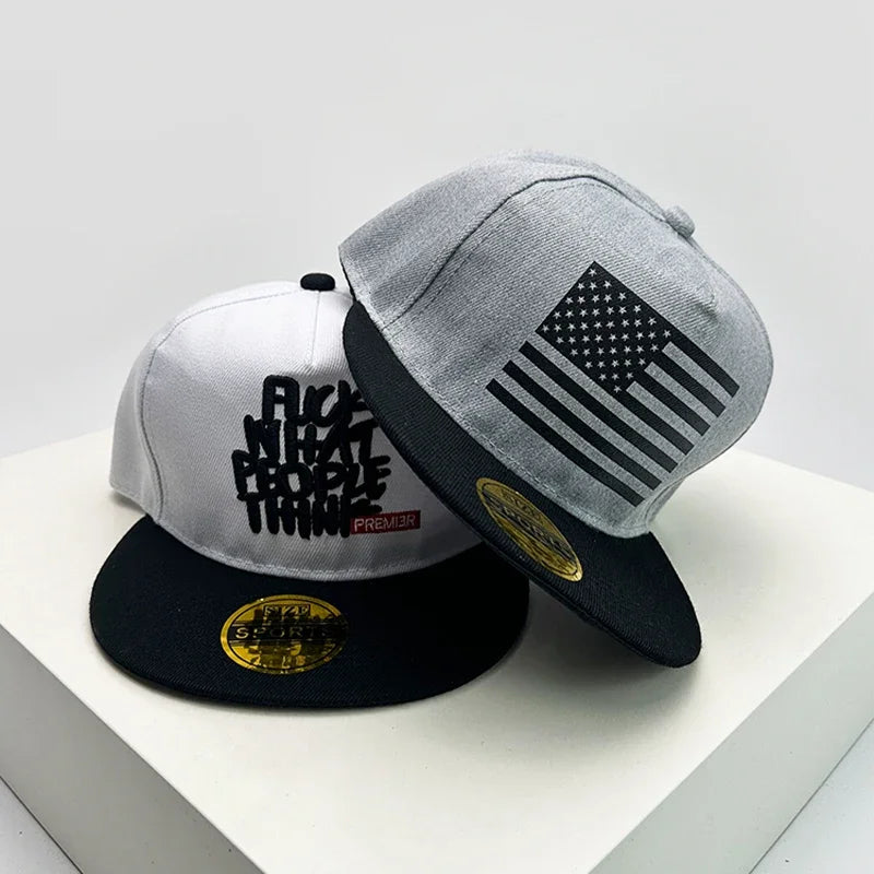 New Unisex Letter Embroidery American Flag Baseball Hats Hip Hop Breathable Sunshade ins Peaked Caps Versatile Flat Eave Fashion