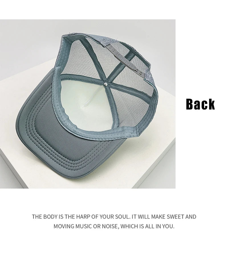 New Men Women Mesh Color Block Baseball Hats Sunshade Breathable Casual Truck Cap Versatile Fashion Simple Outdoor Solid Classic