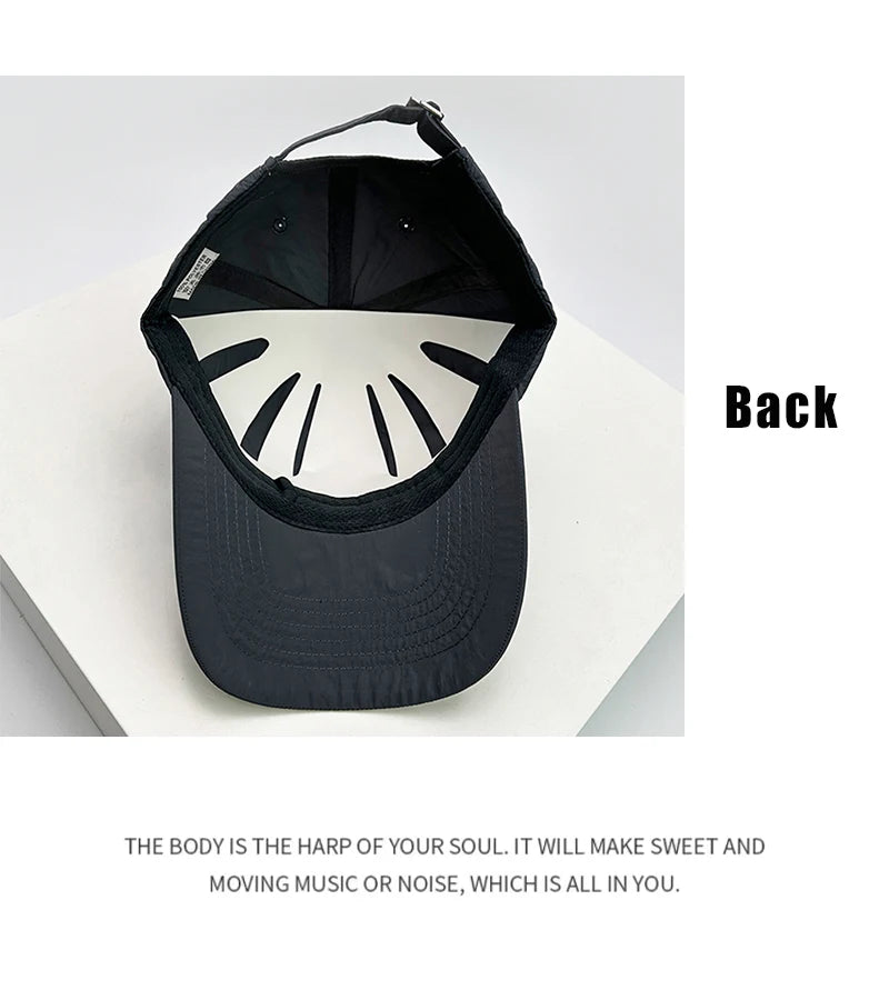 New Men Women Quick Drying Street Letter Embroidery Baseball Hat Breathable Casual Sunshade Sport Versatile Snapback Cap Fashion