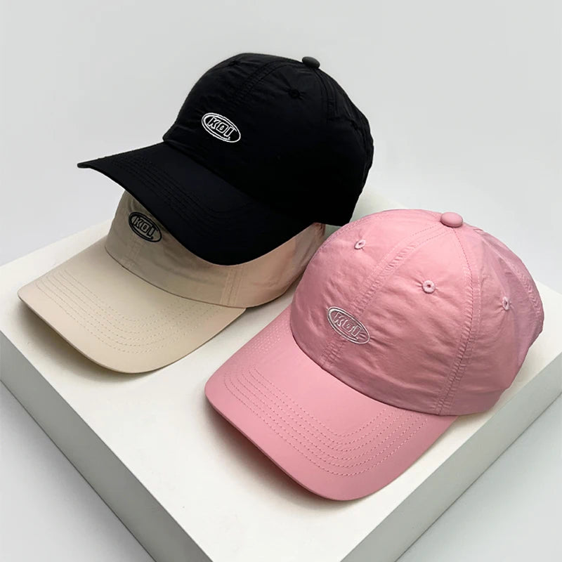 New Men Woman Quick Drying Simple Letter Embroidery Baseball Hats Breathable Outdoor Sunshade Snapback Caps Versatile Fashion