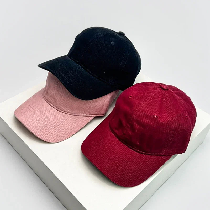 Autumn and Winter New Unisex Solid Simple Baseball Hats Breathable Retro Casual Sunshade Peaked Caps Versatile Outdoor Fashion