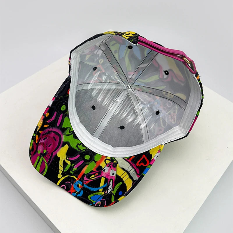 New Unisex Paintings Graffiti Letter Baseball Hats Breathable Personal Sunshade Hip Hop Peaked Caps Versatile Fashion Hardtop