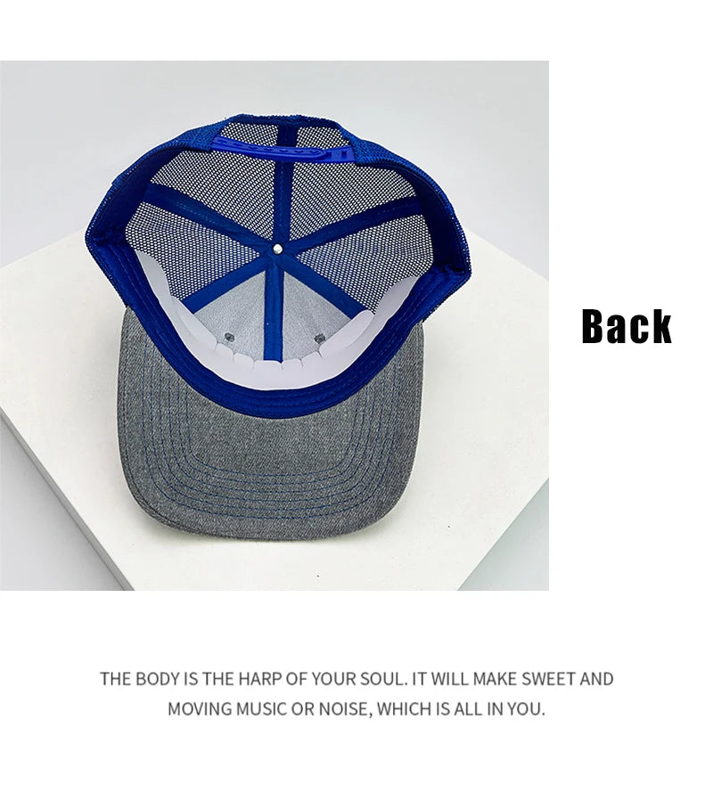 New Men Women Outdoor Color Block Baseball Hats Sunshade Retro Breathable Mesh Casual Truck Caps Versatile Fashion Simple Solid