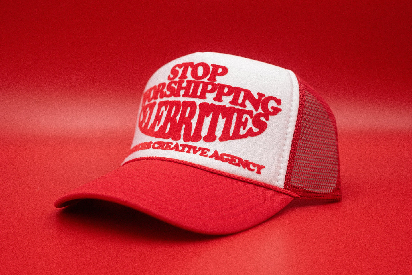 The "Stop Worshipping Celebrities" Funny Trucker Hat