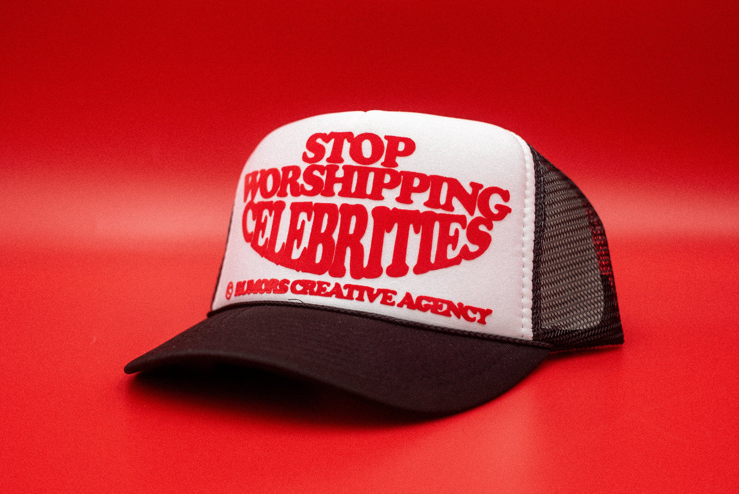 The "Stop Worshipping Celebrities" Funny Trucker Hat